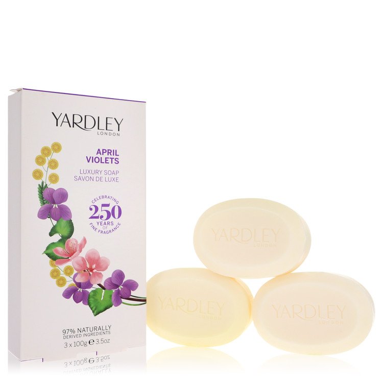 April Violets 3 x 3.5 oz Soap By Yardley London For Women