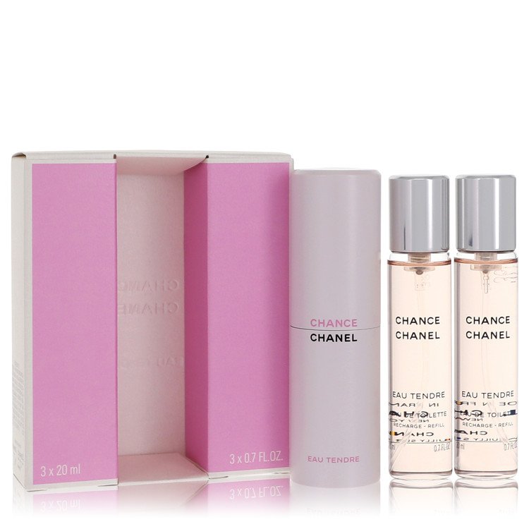 Chance Eau Tendre Mini Eau De Toilette Spray + 2 Refills By Chanel For Women