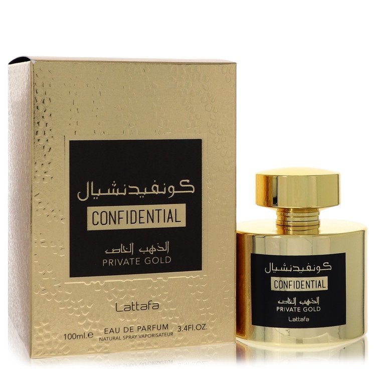 Lattafa Confidential Private Gold Eau De Parfum Spray (Unisex) By Lattafa For Men