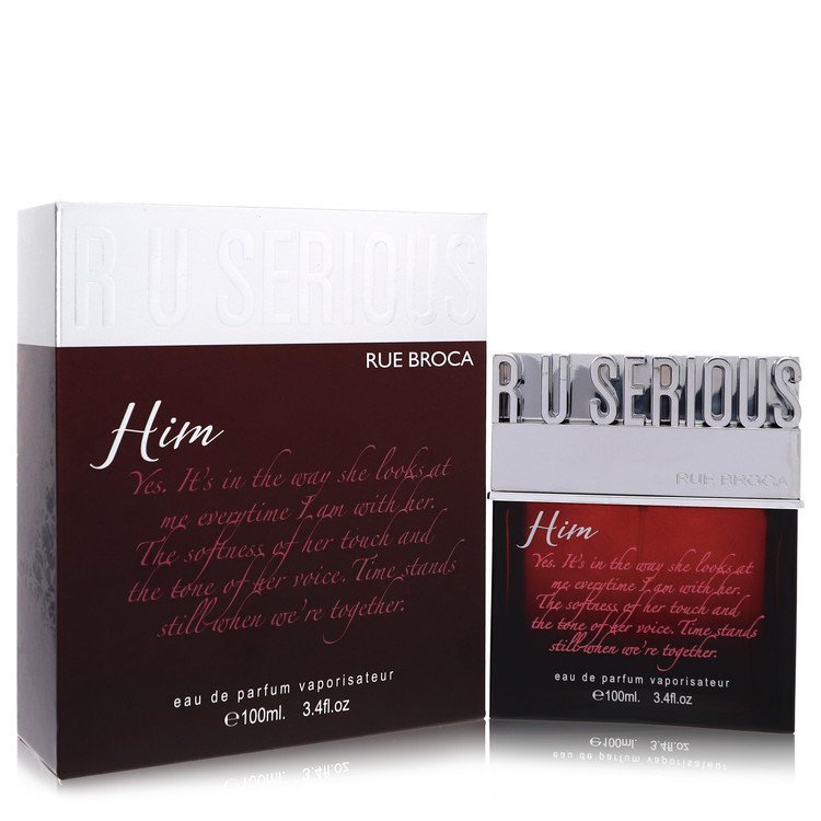 R U Serious Him Eau De Parfum Spray By Rue Broca For Men