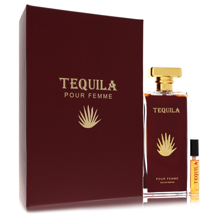 Tequila Pour Femme Red Eau De Parfum Spray + Free .17 oz Mini EDP Spray By Tequila Perfumes For Women